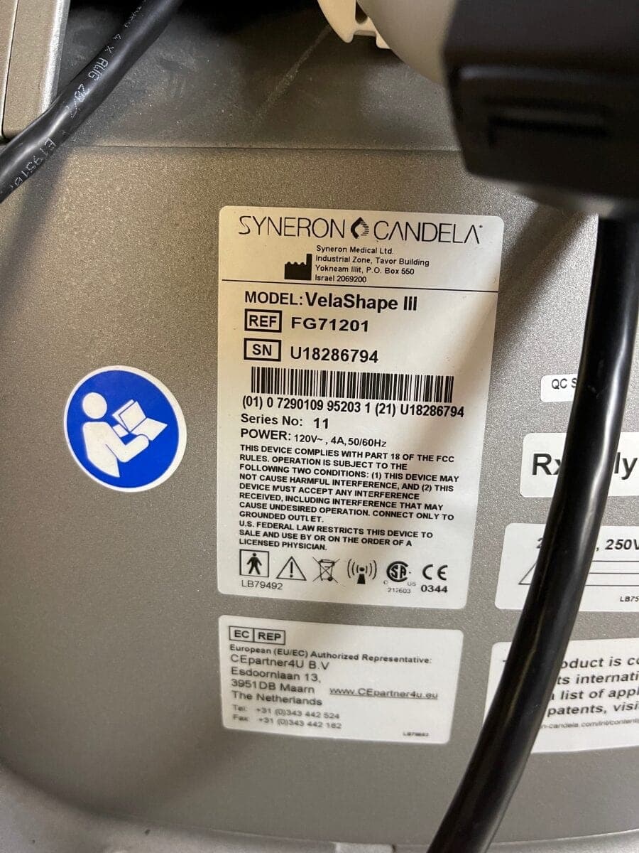 2018 Syneron-Candela Velashape III - image 10