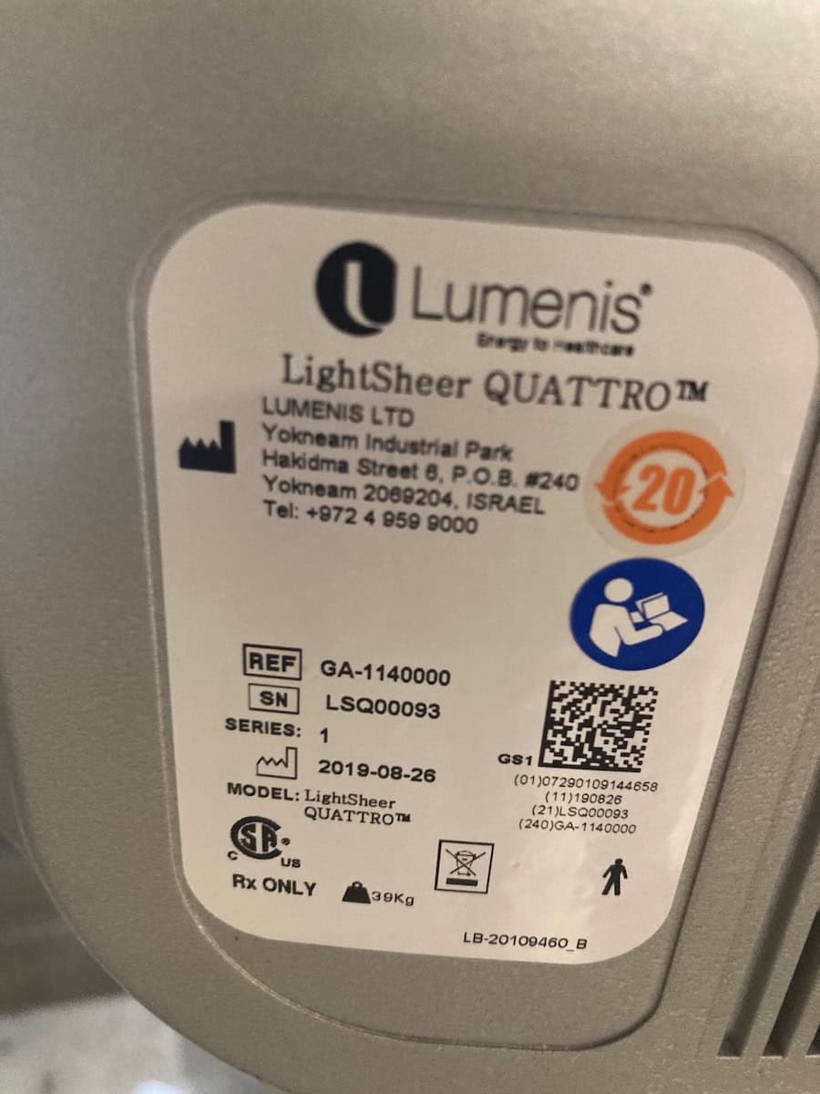 2019 Lumenis Lightsheer Quattro - image 10