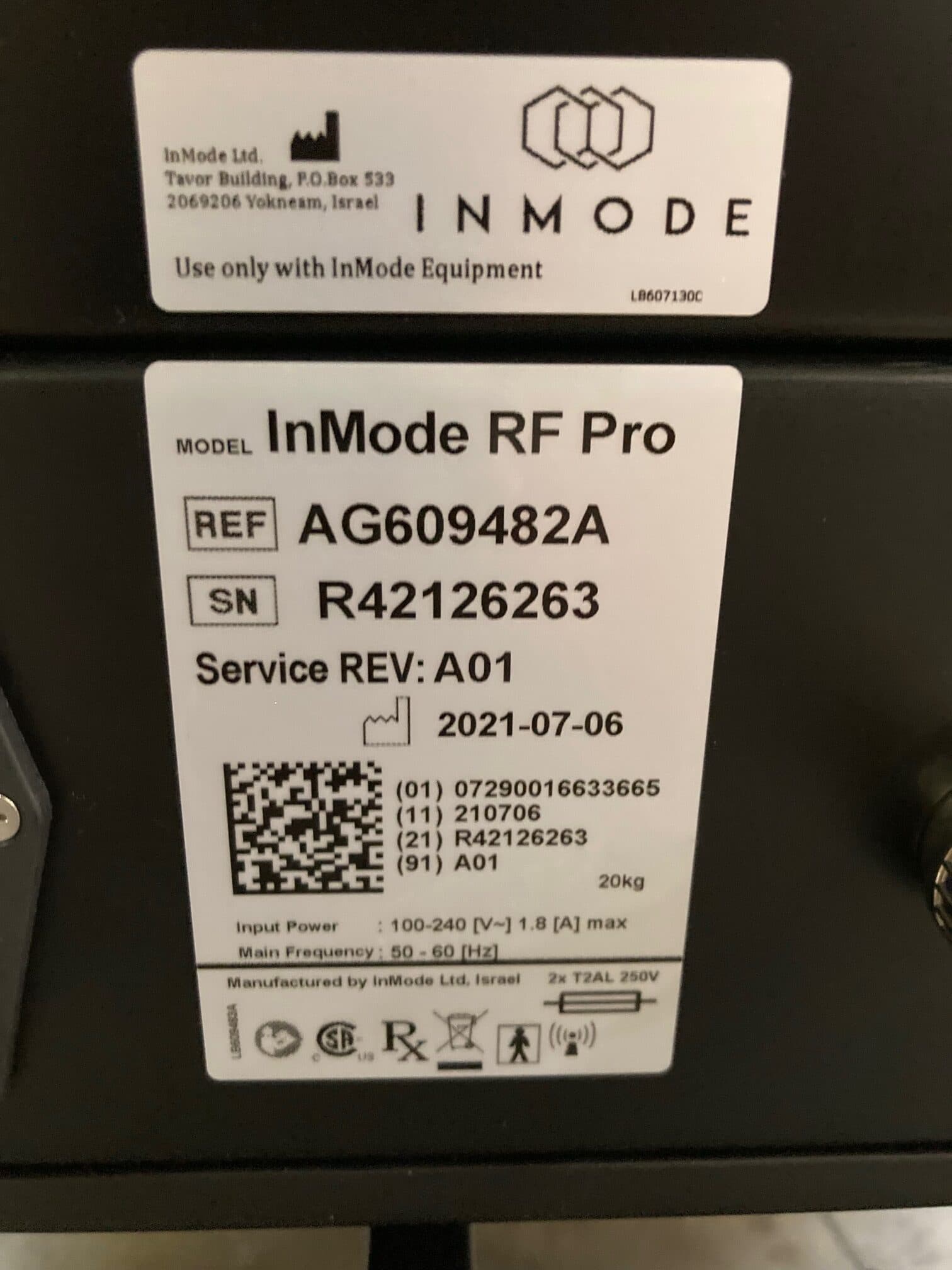 2021 Inmode RF Pro - image 10